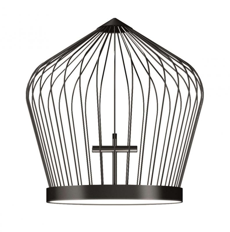 Twee T. Hängeleuchte von Casamania Horm, moderne Pendelleuchte aus schwarzem Metalldraht für Wohnzimmer und Esszimmer.